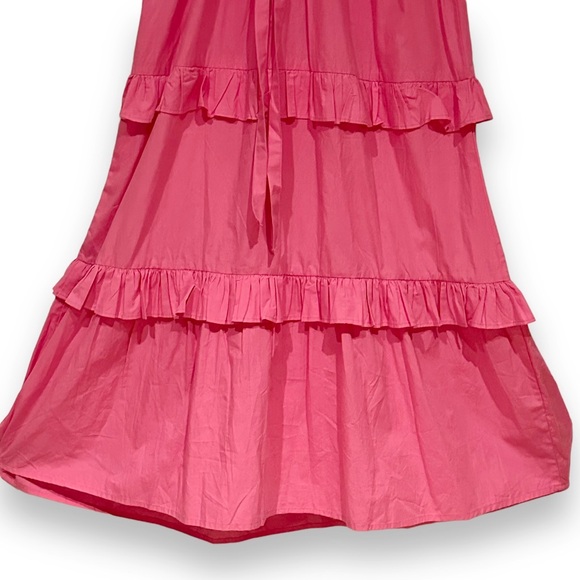 Boohoo size 8 pink maternity frill tie midi maxi dress - Picture 10 of 13